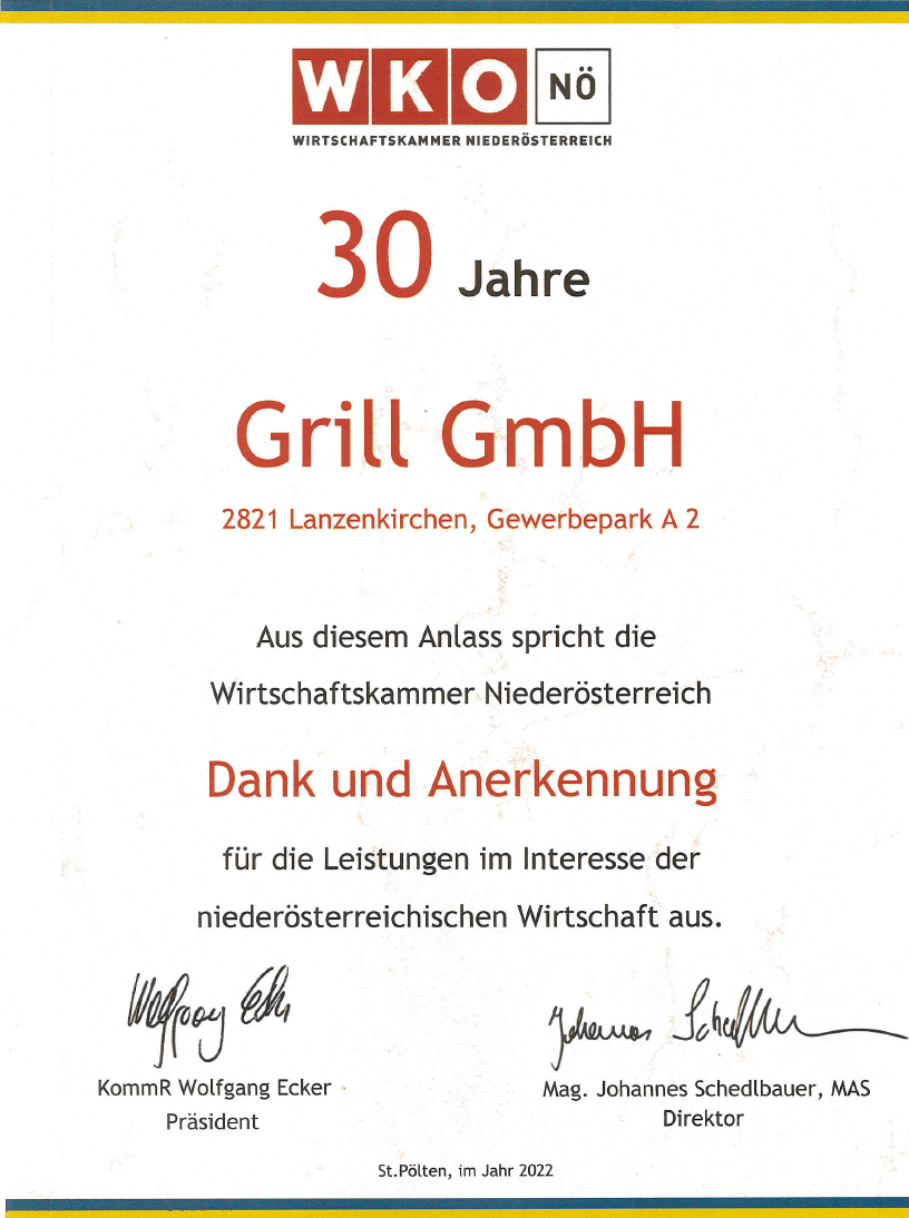 30 Jahre Grill GmbH aus Lanzenkirchen